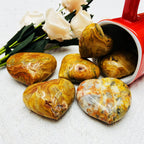 Natural Crazy Lace Agate Heart Stones, 1 kg Lot
