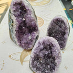 Self Standing Geode Natural Purple Amethyst Cluster Crystal Crafts for Home Decoration