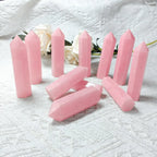 Natural Rhodonite Crystal Point Stone Polished Pink Rhodonite Tower Ornaments Home Decoration