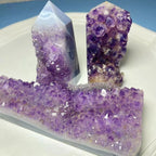 Natural Quartz Crystal Points Druzy Amethyst Tower Crystal Point Geode Cluster