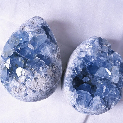 Blue Celestite Geode Egg Cluster - 600-1200 g Options