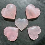 Natural Rose Quartz Heart Stone Polished Heart Shaped Pocket Palm Stone Stone