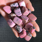 Natural Crystals Cube Square Pink Rhodonite Crystals Tumbled Stones Crystal Decor