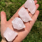 Pink Calcite Aggregate Set Including Spherical Balls Loose Beads Rough Raw Stones Palm Stones and Heart Ornaments
