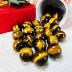 Tiger Eye Small Spheres Polished Natural Gemstone Crystal Balls for Decoration