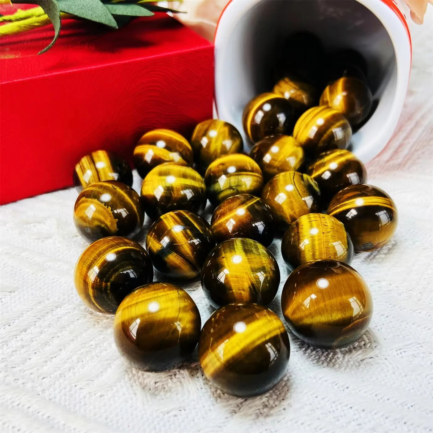Tiger Eye Small Spheres Polished Natural Gemstone Crystal Balls for Decoration