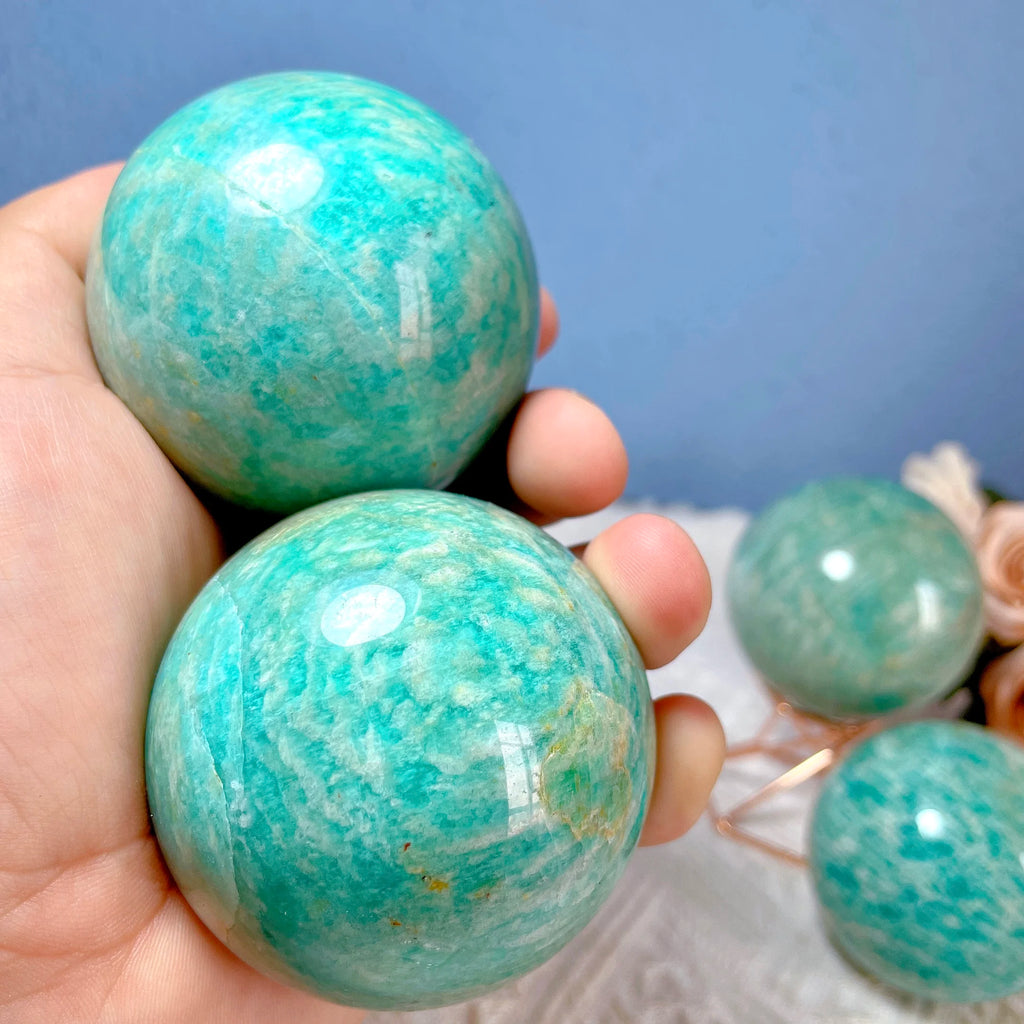 Natural Crystal Amazonite Sphere Ball for Decoration