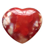 Natural Red Agate Quartz Carnelian Crystal Hearts Stone Hearts for Decorative Gift