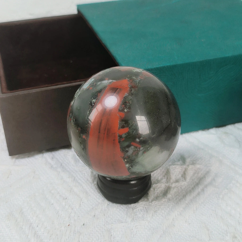 Natural Crystal African Blood Crystal Ball Polished Gemstone Sphere for Decoration