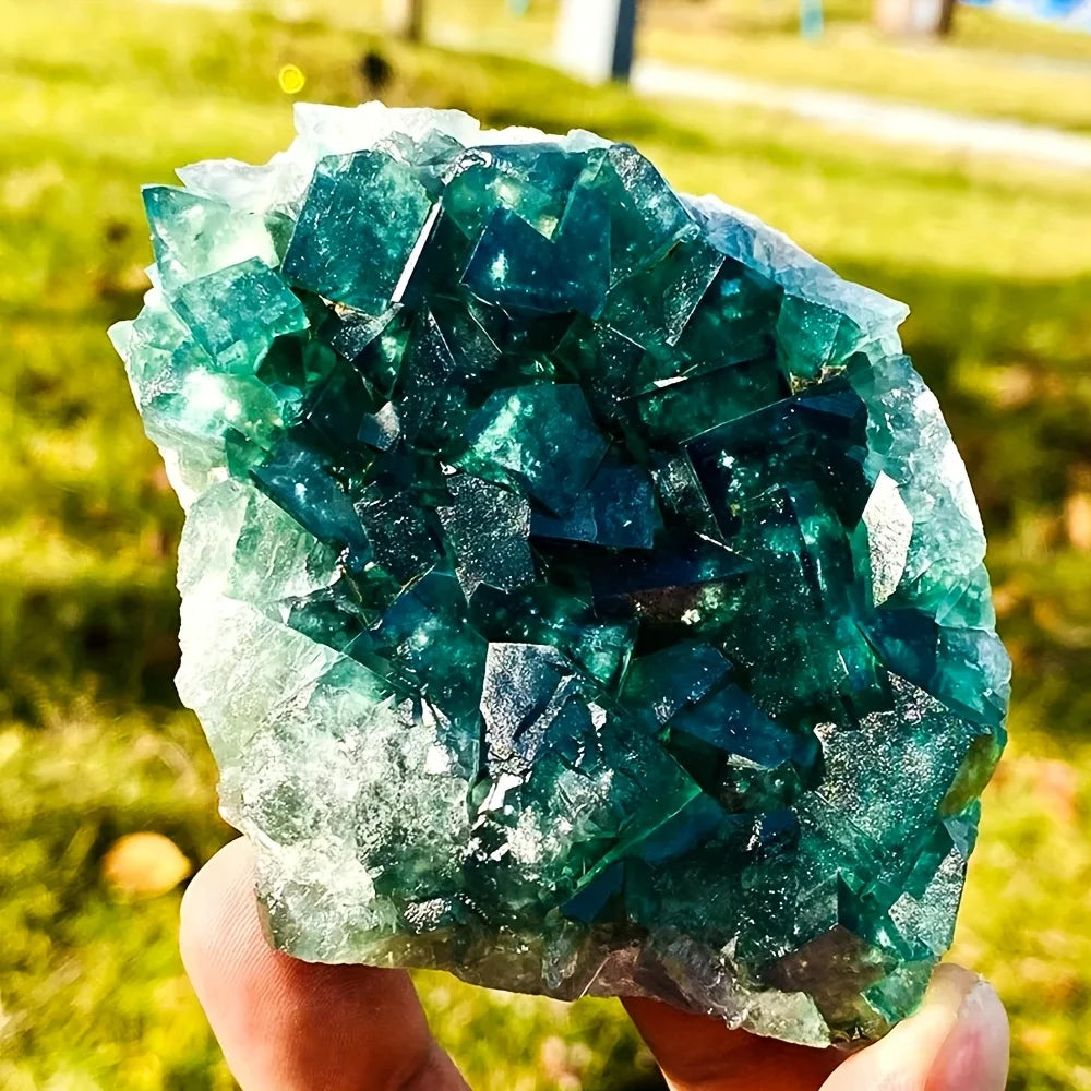 Natural Quartz Crystal Crafts Raw Stone Mineral Rough Gemstone Fluorite Specimen for Decoration