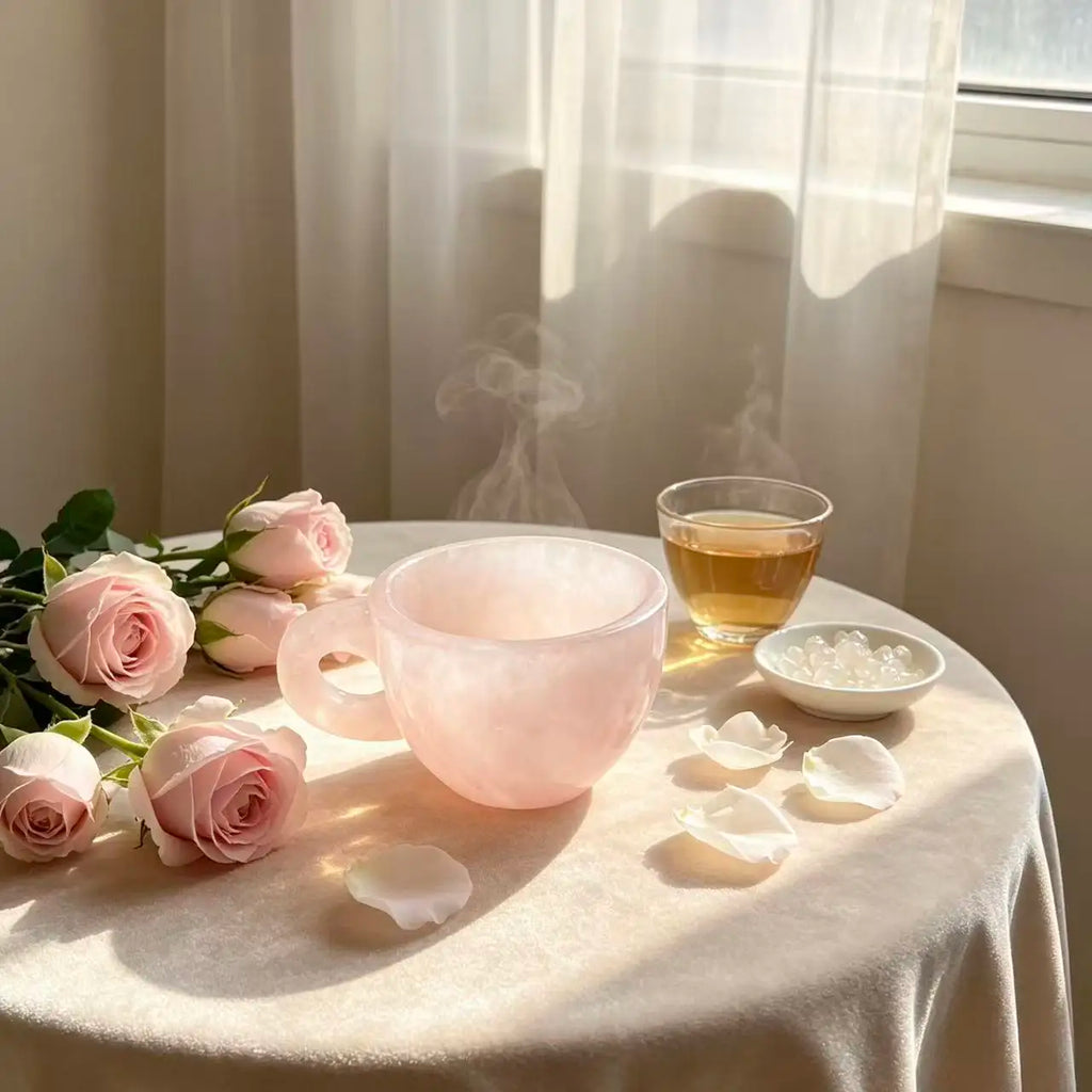Rose Quartz Tea Cup - 1 piece