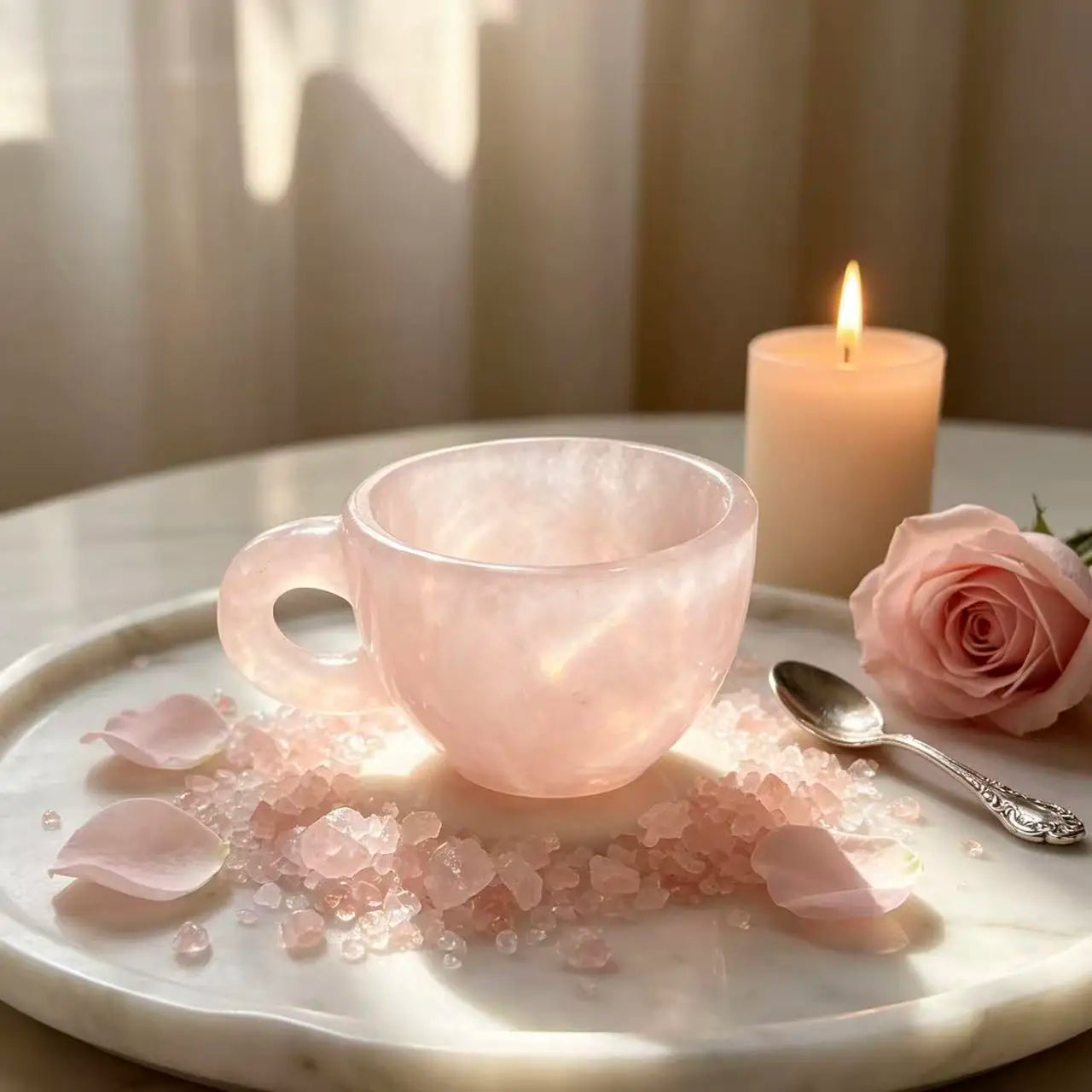 Rose Quartz Tea Cup
