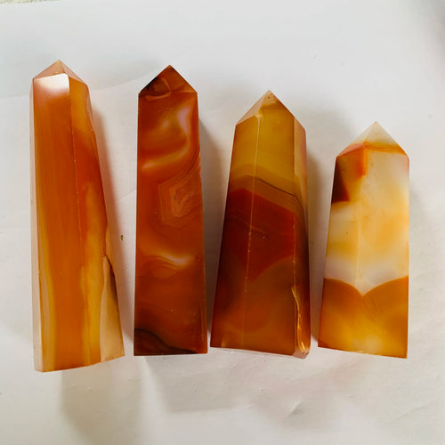 Carnelian Red Banded Agate Point Tower
