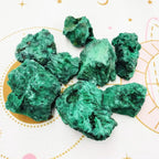 Velvet Raw Crystal Cluster Malachite Stone Mineral Specimen for Collectibles Decoration