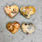 Natural Crystal Stones Crazy Agate Crystal Heart Carving for Ornaments