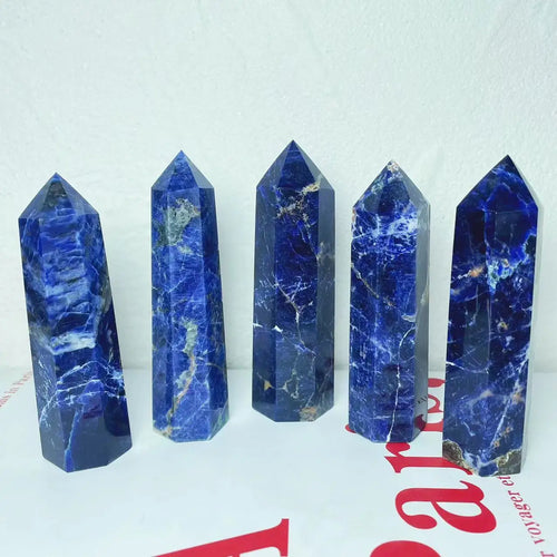Blue Sodalite Polished Point Tower