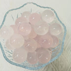 Rose Quartz Mini Size Sphere Pink Quartz Ball Natural Gemstones Crystal Stone
