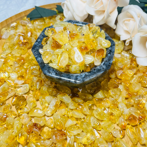 Brazil Citrine Chips Lot