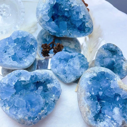 Blue Celestite Geode Cluster Specimen