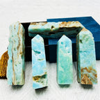 Natural Blue Aragonite Towers, 1 kg Lot