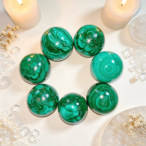 Banded Malachite Crystal Sphere
