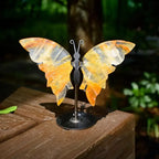 Butterfly Wings Carved Natural Crystal Butterfly Fairy Wings Crystal Decor Beautifully Presents - Standard