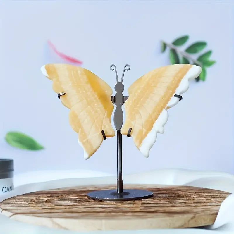 Butterfly Wings Carved Natural Crystal Butterfly Fairy Wings Crystal Decor Beautifully Presents