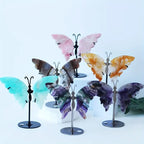 Butterfly Wings Carved Natural Crystal Butterfly Fairy Wings Crystal Decor Beautifully Presents
