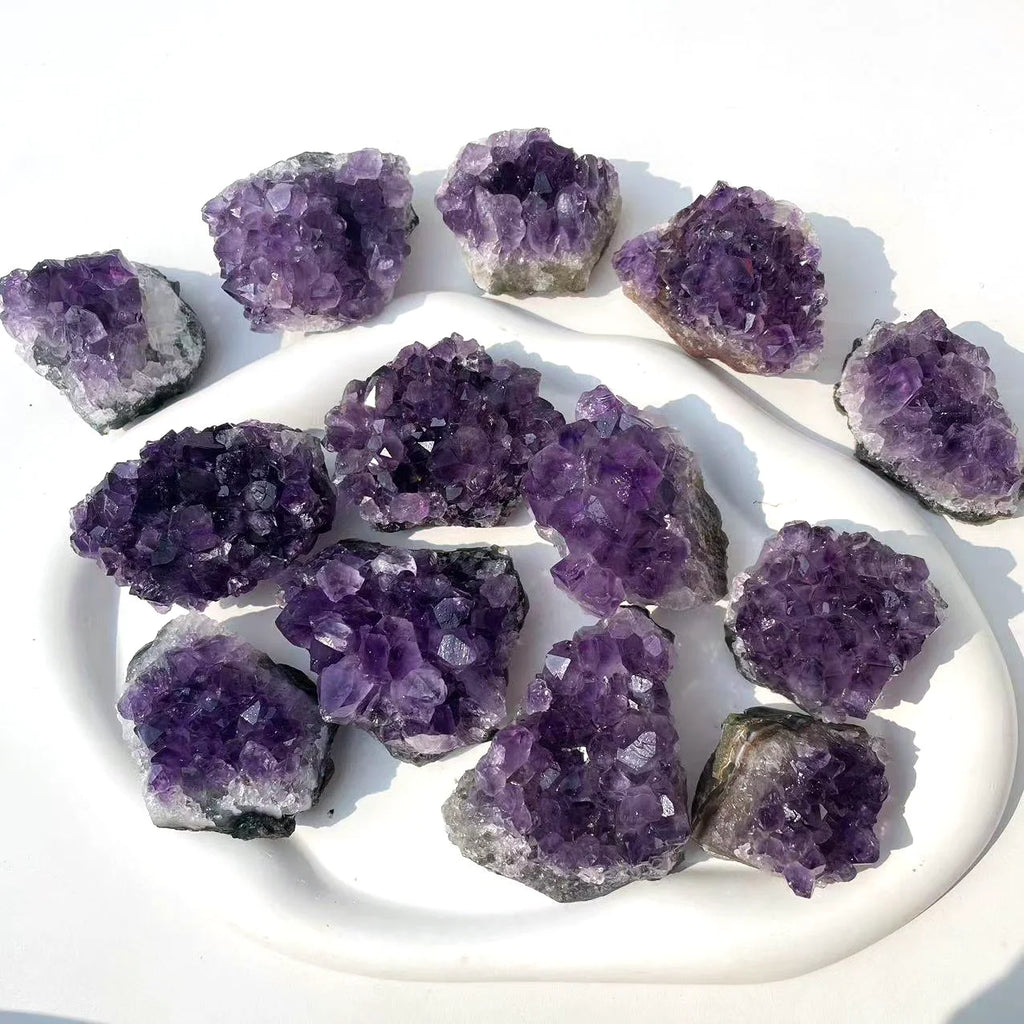 Natural Amethyst Quartz Crystal Cluster