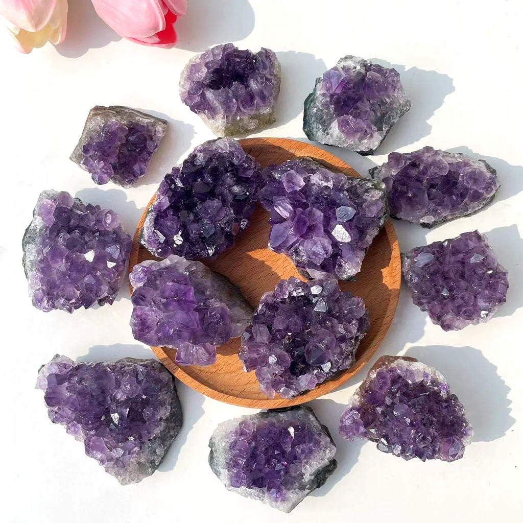 Natural Amethyst Quartz Crystal Cluster