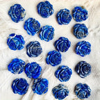 Lapis Lazuli Roses Crystal Cravings Strong Blue Crystal Flower Stones for - Standard