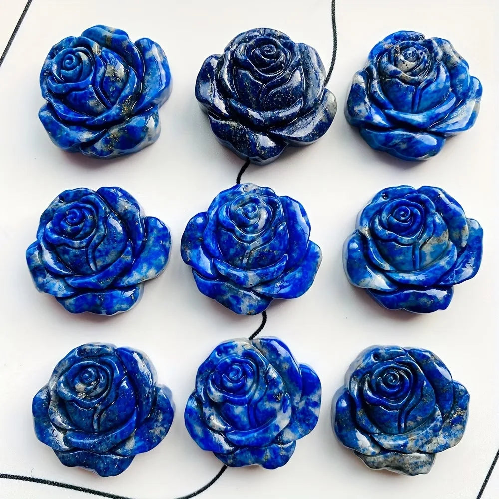 Lapis Lazuli Roses Crystal Cravings Strong Blue Crystal Flower Stones for