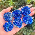 Lapis Lazuli Roses Crystal Cravings Strong Blue Crystal Flower Stones for
