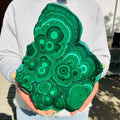 Crystal Crafts Natural Stones Mysterious Green Malachite Slab Tower