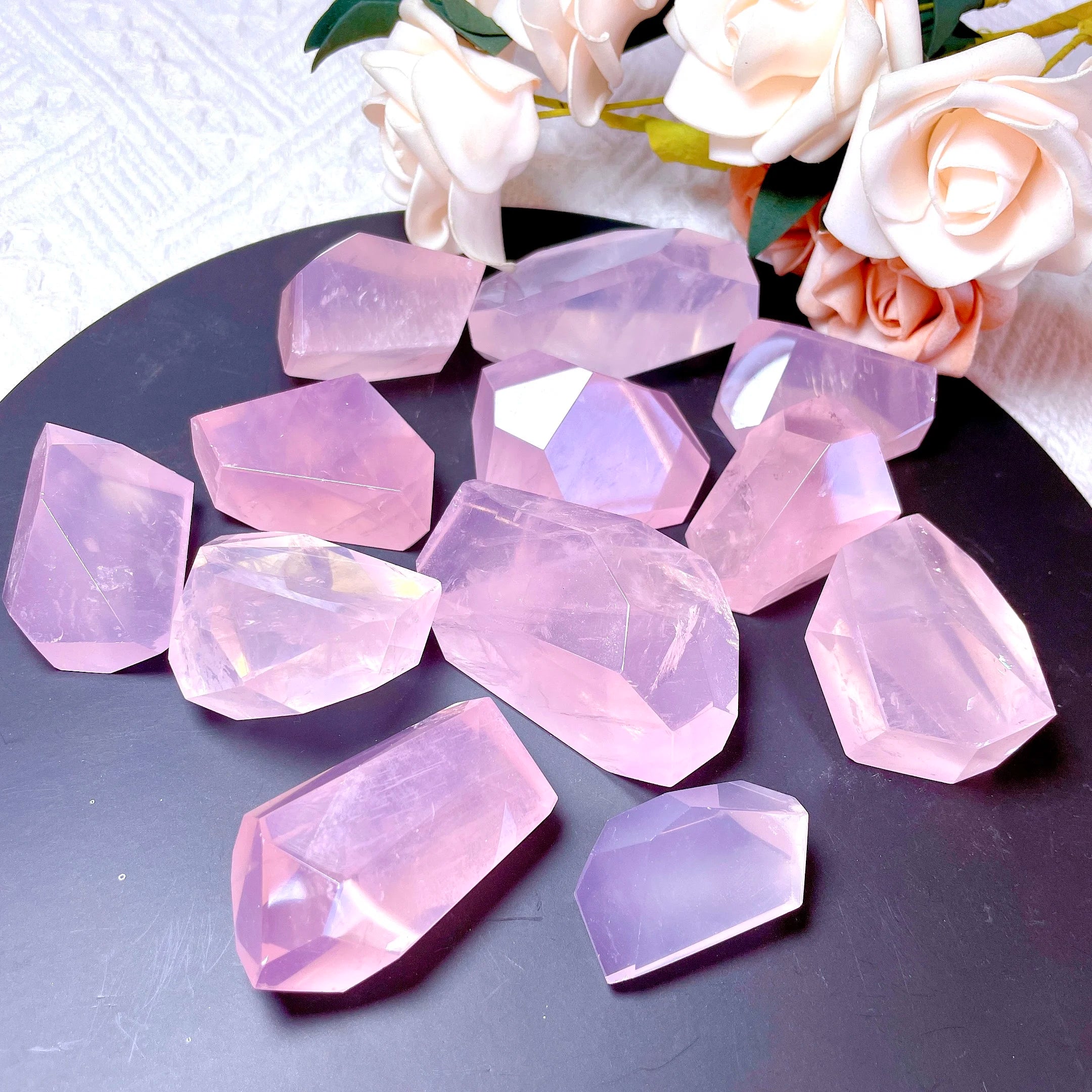 Natural Pink Rose Quartz Freeform Stone Rose Quartz Freeform for Decoration