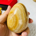 Natural Crystal Big Size Amber Calcite Eggs for Home Decor