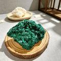 Natural Fibrous Velvet Malachite Cluster Raw Crystal Mineral Specimen for Home Display Decor Gift