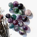 500g 3cm Natural Colorful Fluorite Ball Stone Prices Crystals Stones Colorful Fluorite Spheres