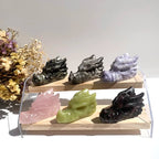 Crystal Dragon Head Carving