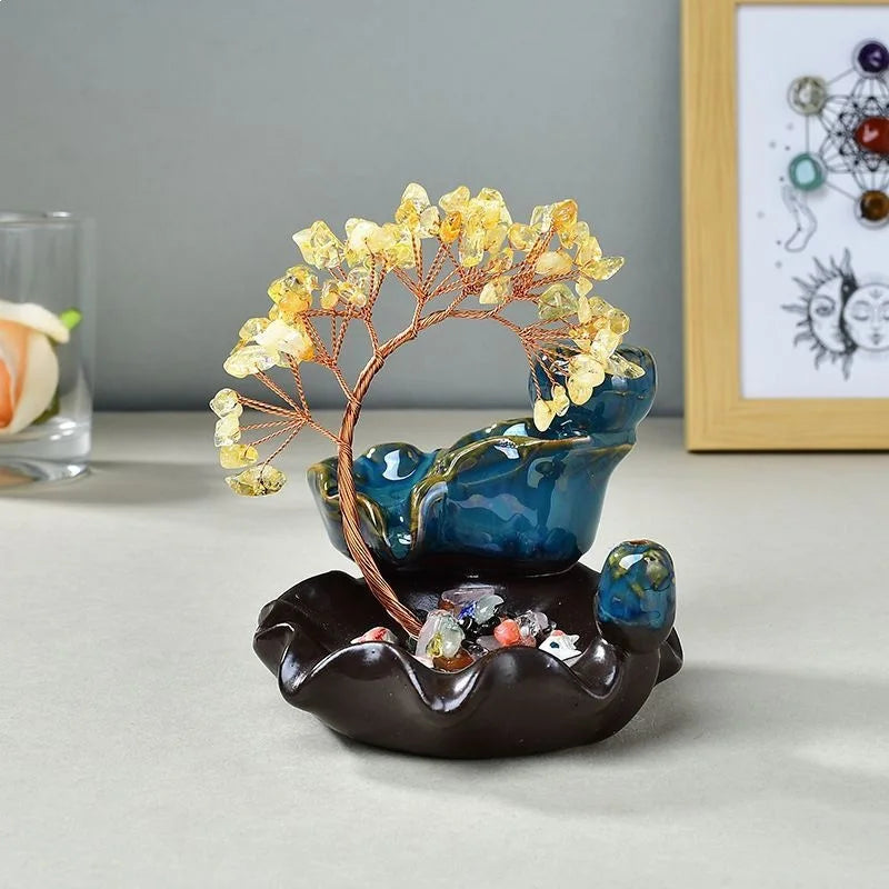 Natura Amethyst Citrine Crystals Stones Crystal Crafts Tree Decoration As - Standard
