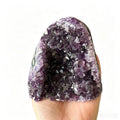 Natural Amethyst Geode Cluster, Raw Amethyst Crystal Druzy, Polished Cut Base Stone for Home Decor, Gift