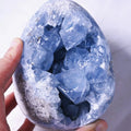Natural Blue Celestite Druzy Quartz Crystal Egg Cluster Raw Stone Celestite Geode for & Crafts Other Crystal Products