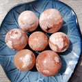 Natural Carnelian Flower Agate Spheres Crystals Gemstones Crystal Balls for Home Decor