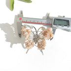 Natural Crystal Chip Butterfly Figurine Handmade Wire Wrapped Gemstone Ornament Decor