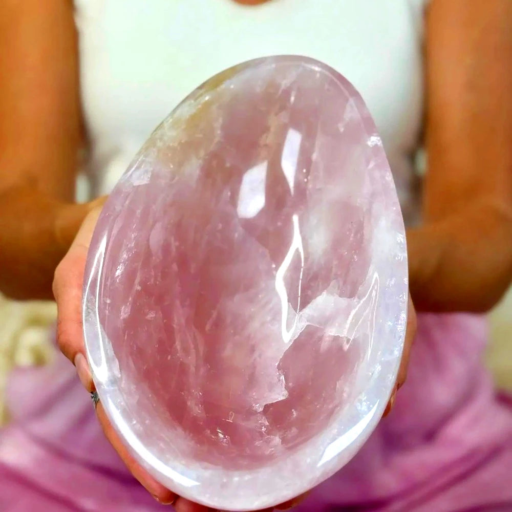 Rose Quartz Crystal Bowl - 1 piece