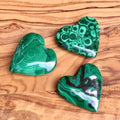 Natural Crystal Stone Polished Crystal Synthesis Malachite Heart Stone Stone