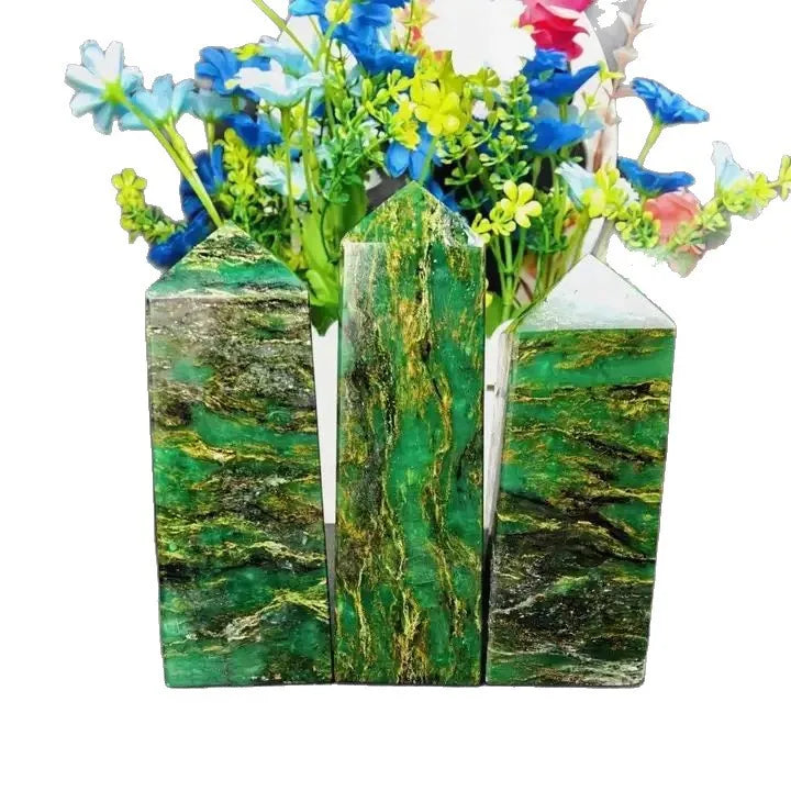 Green Gemstone Prism Tower