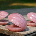 Natural Rose Quartz Shell Figurine Carving Piece Is Used for Furniture Decoration and Purposes
