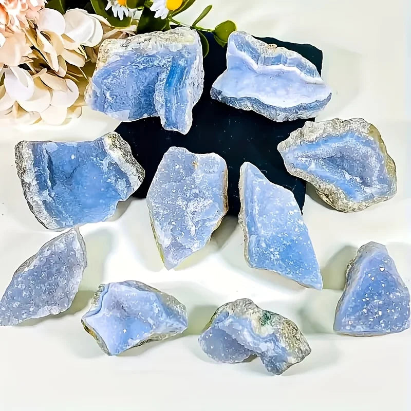 Natural High-qualityBlue Lace Agate Crystal Quartz Geode for Protection in Stock US Warehouse 3 Days Delivery