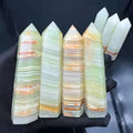 Natural Jade Point Crystal Thousand Layer Calcite Point Afghanistan Jade Tower Big Green Afghan Jade Tower